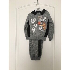 Victory League Baby Boys 2-Piece Jogging Suit Set Size 18 Months Gray Black